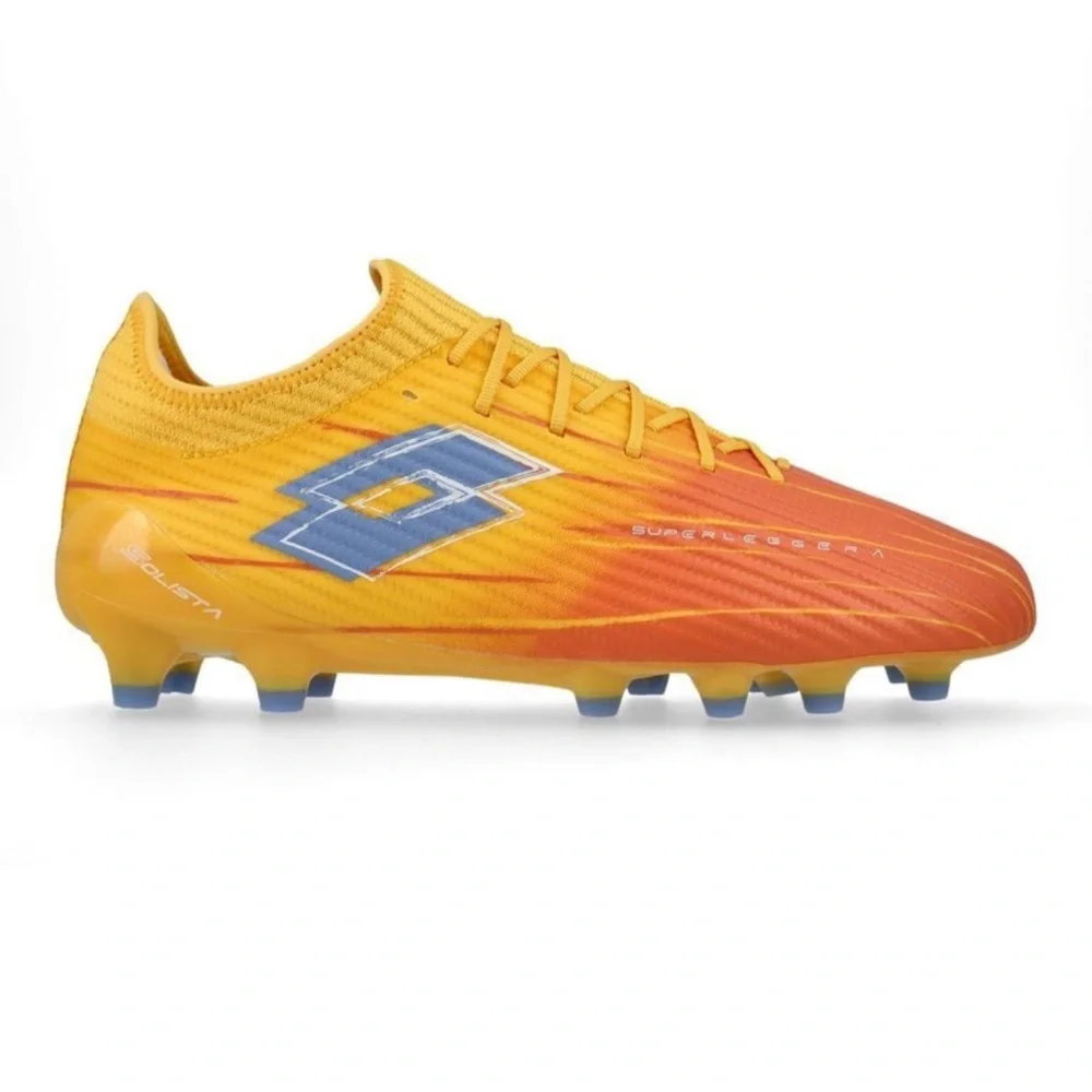 Solista 200 IX FG Lotto Soccer Cleats orange/yellow new in box size 10.5 Unisex